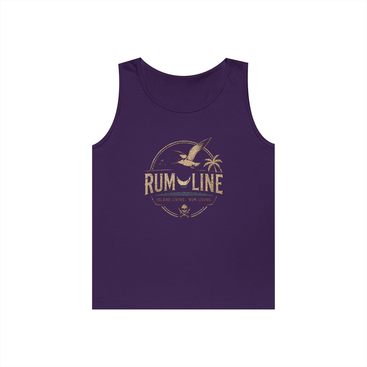 Rum-Line unoffical Beach Tank Top — Vintage Seagull & Palm Island Graphic