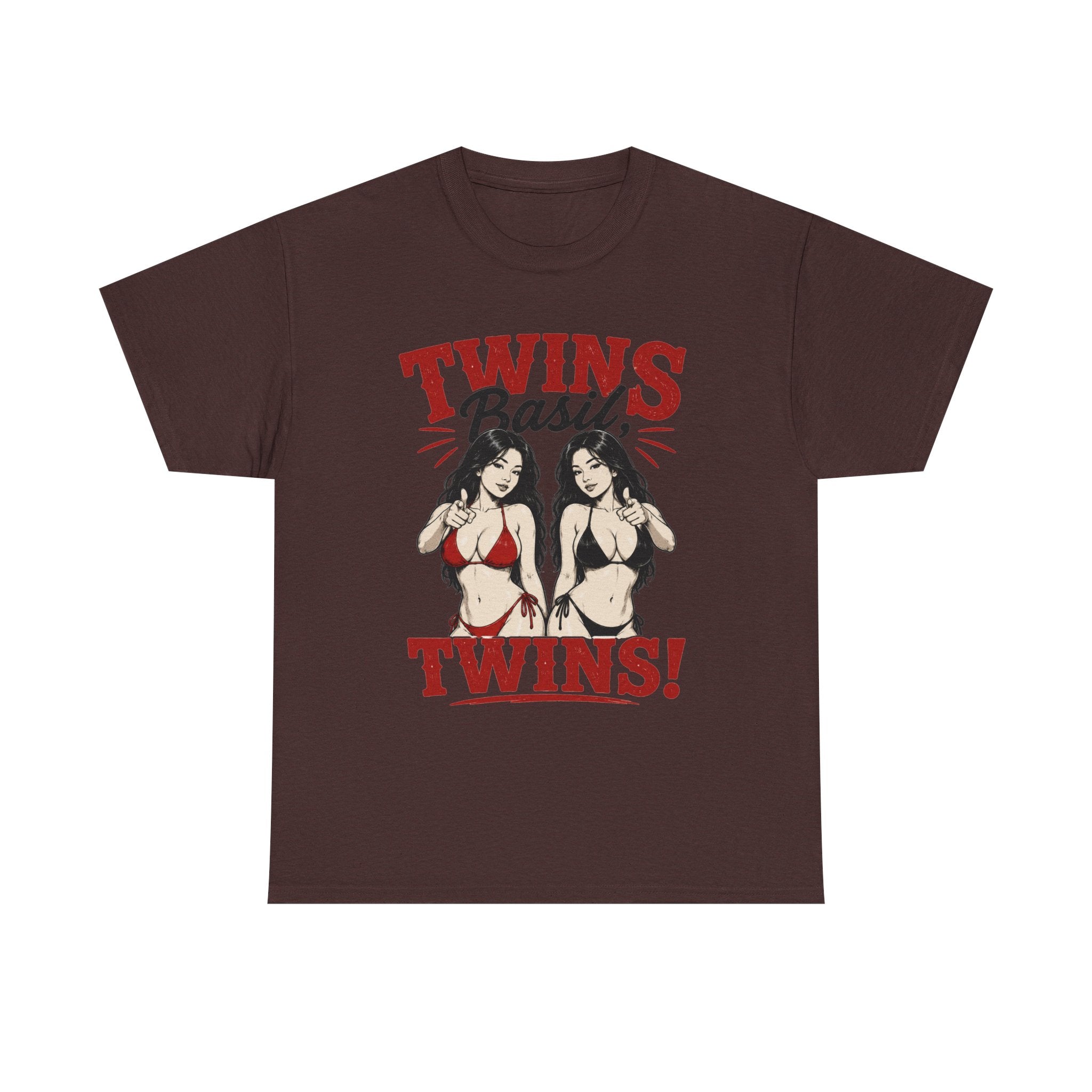 Twins Bikini Pinup Tee | Retro Pinup Twins Graphic T-Shirt