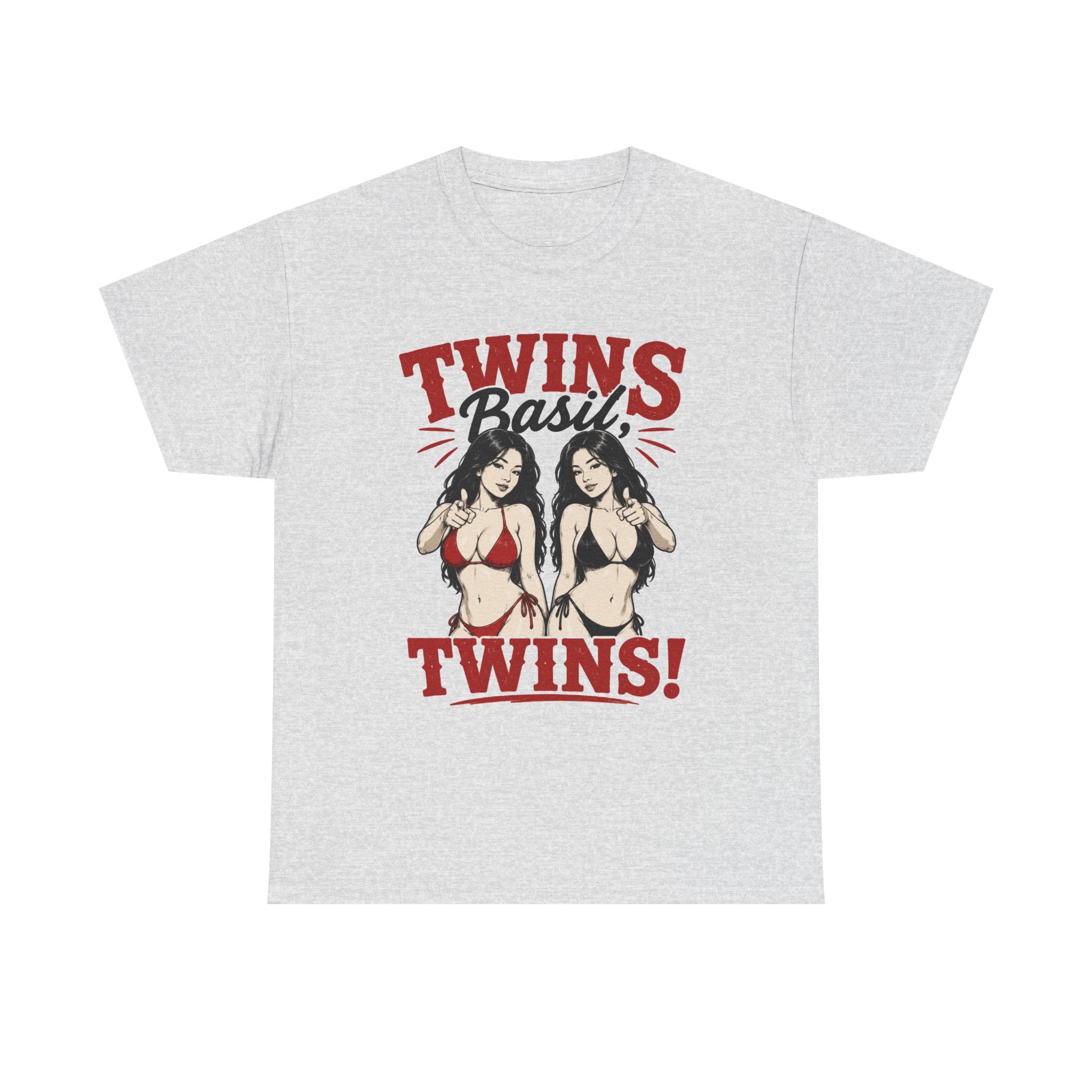 Twins Bikini Pinup Tee | Retro Pinup Twins Graphic T-Shirt