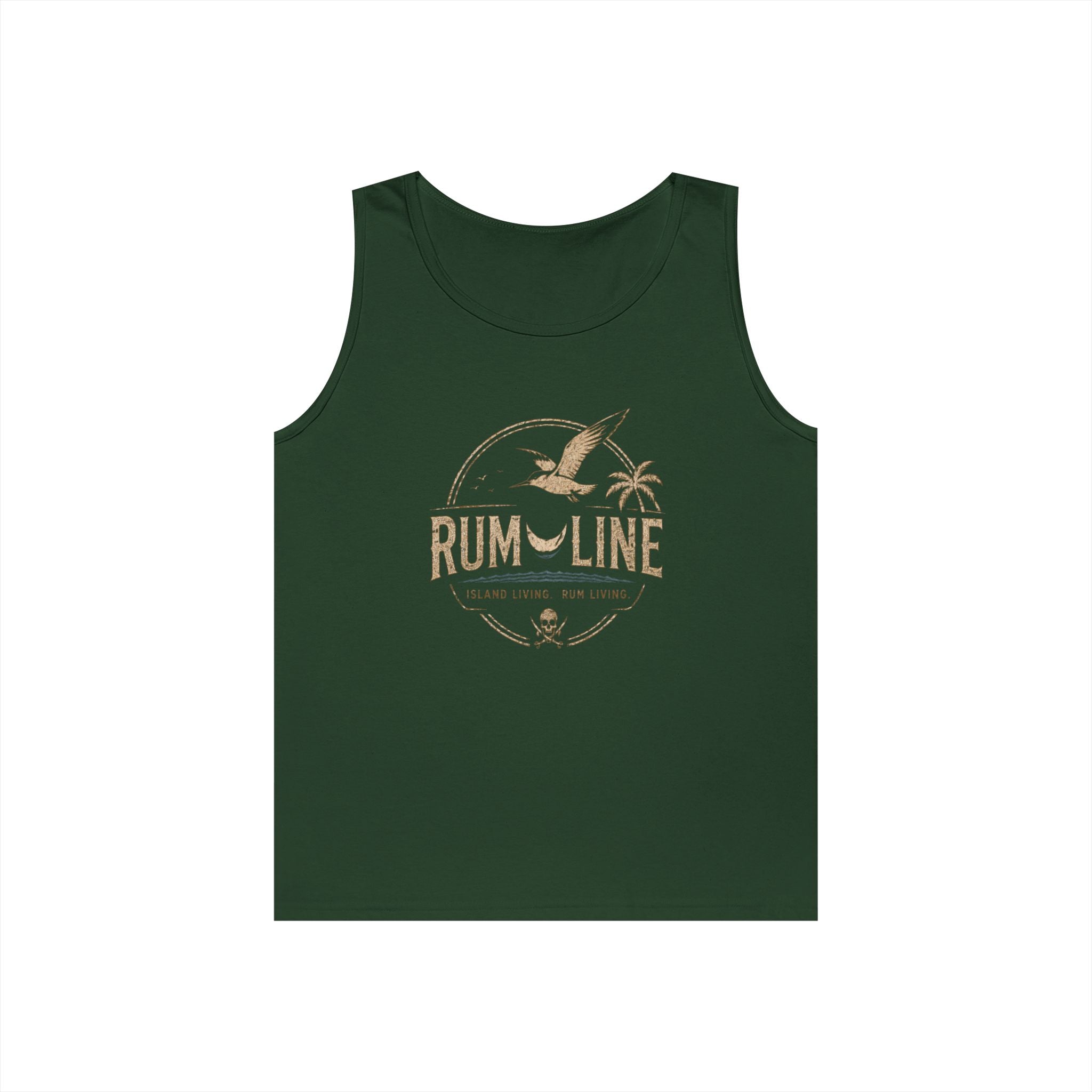Rum Line UNoffical Beach Tank Top — Vintage Seagull & Palm Island Graphic
