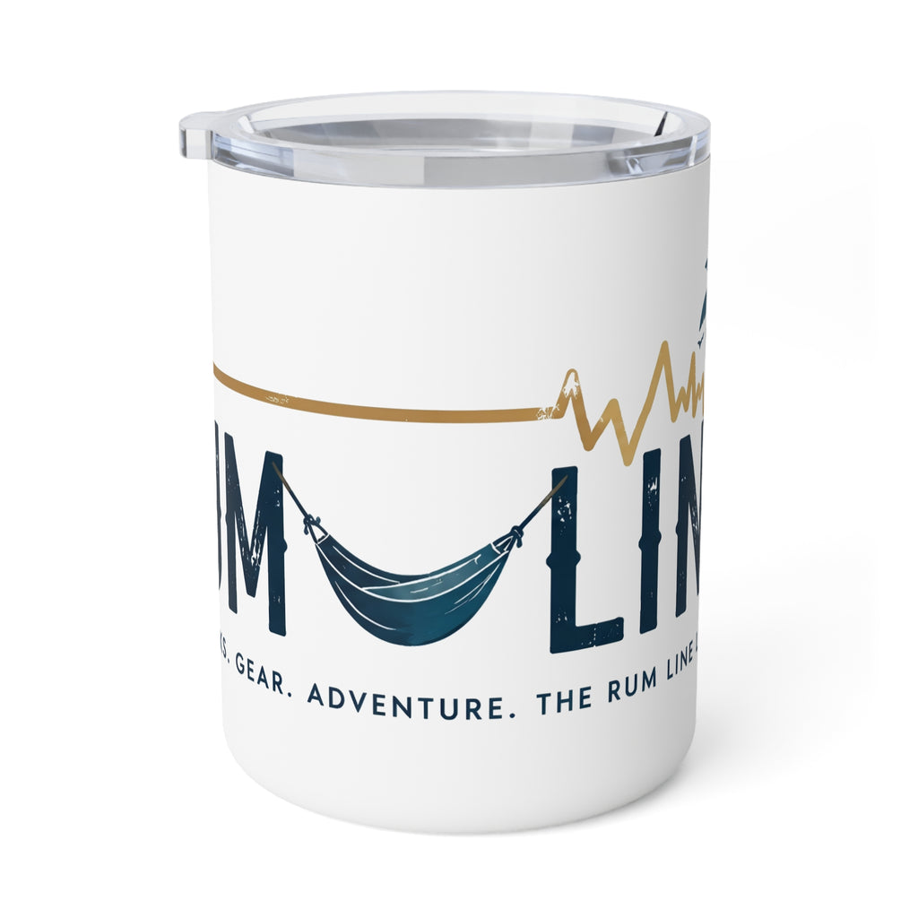 Rum Line Insulated Coffee Mug – Adventure Hammock Design, 10oz Travel Tumbler