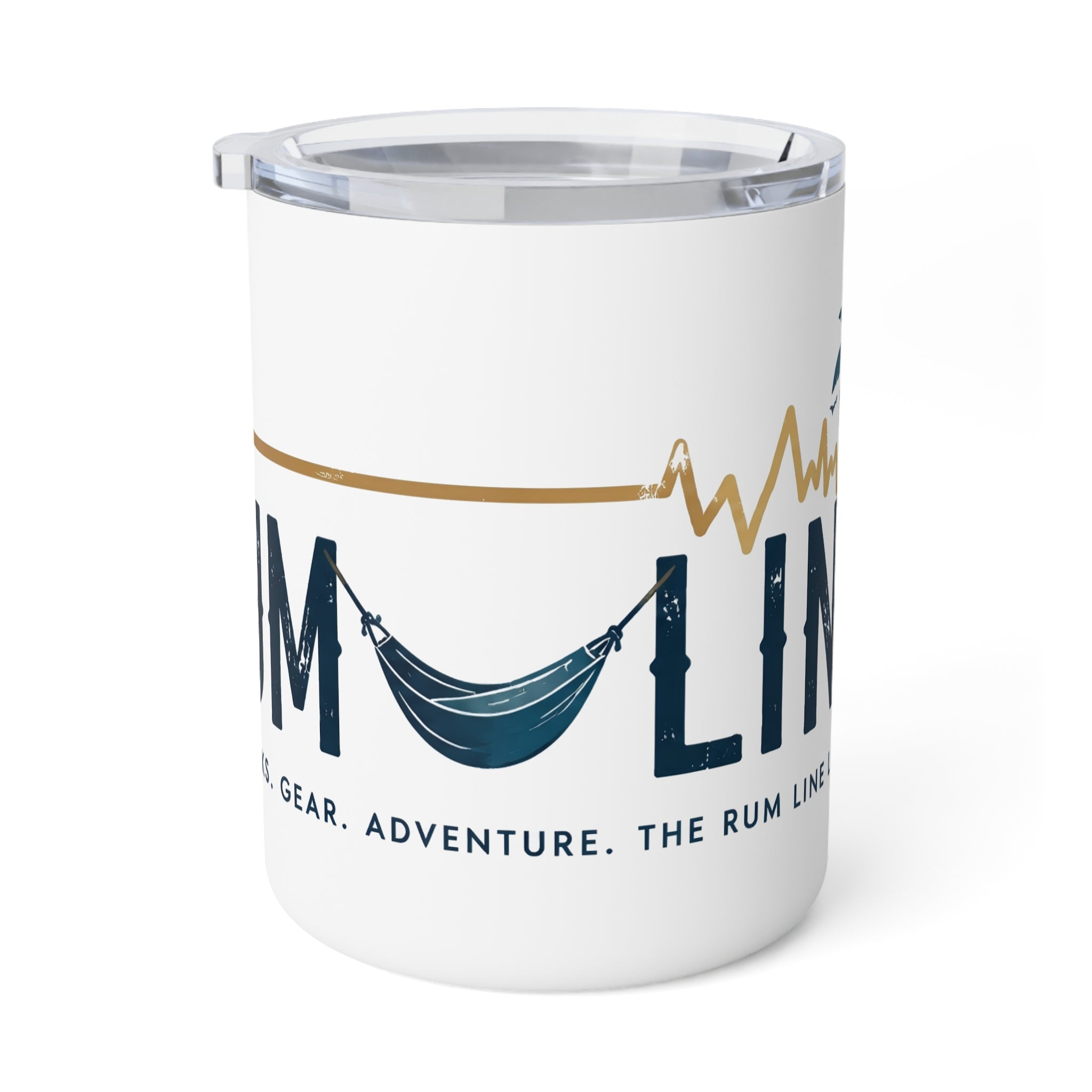 Rum Line Insulated Coffee Mug – Adventure Hammock Design, 10oz Travel Tumbler
