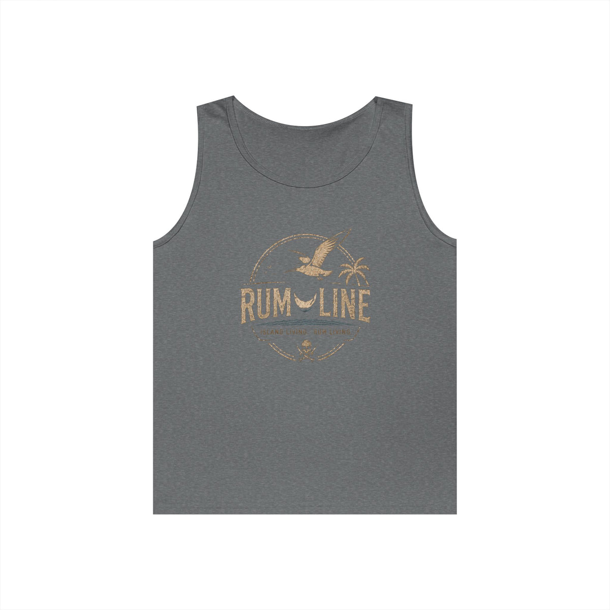 Rum-Line unoffical Beach Tank Top — Vintage Seagull & Palm Island Graphic
