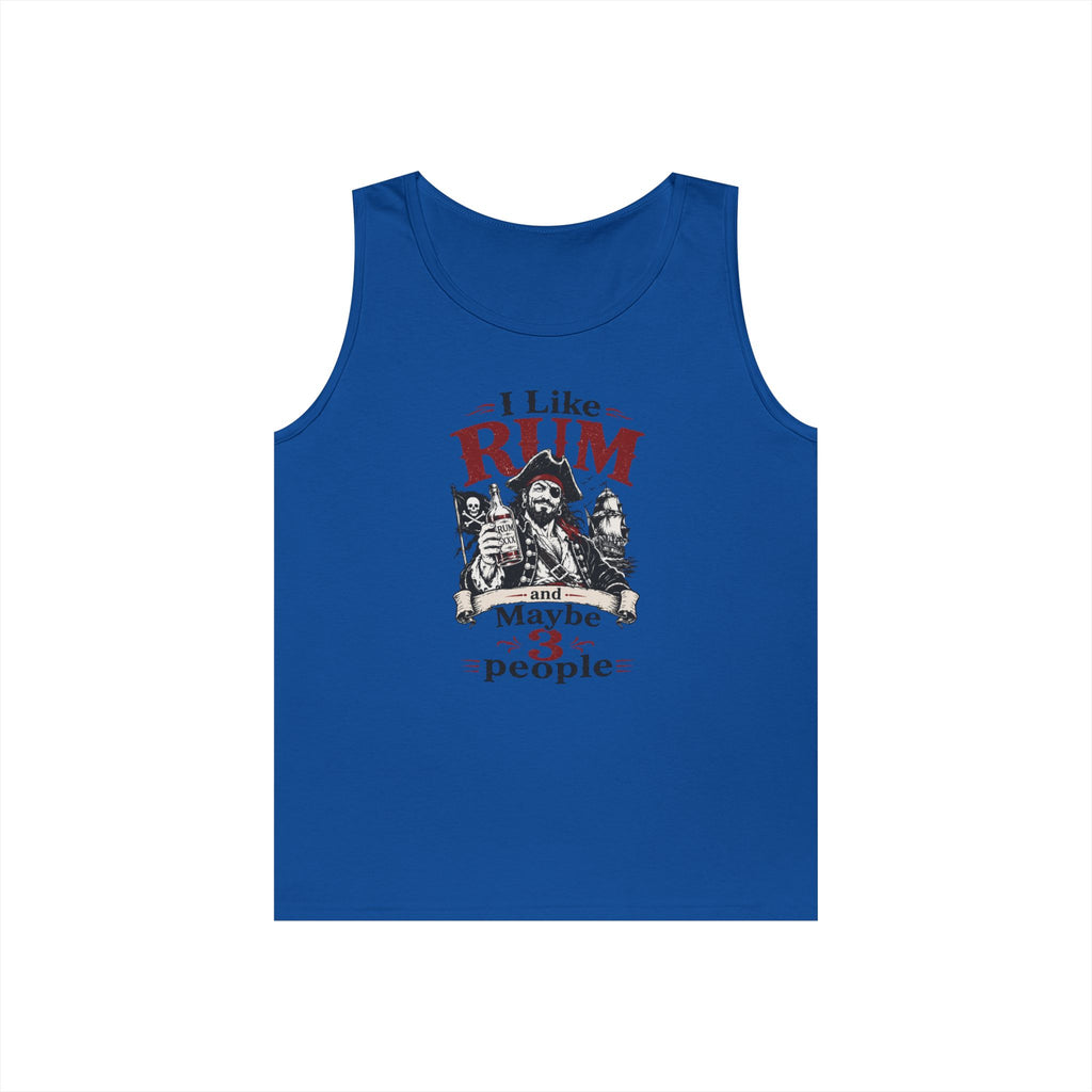 I Like Rum and Maybe 3 people Tank Top/Funny Pirate Themed tank Top