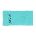 Turquoise 'Rum Line' Beach Towel – Tropical Palm Logo Beach & Pool Towel
