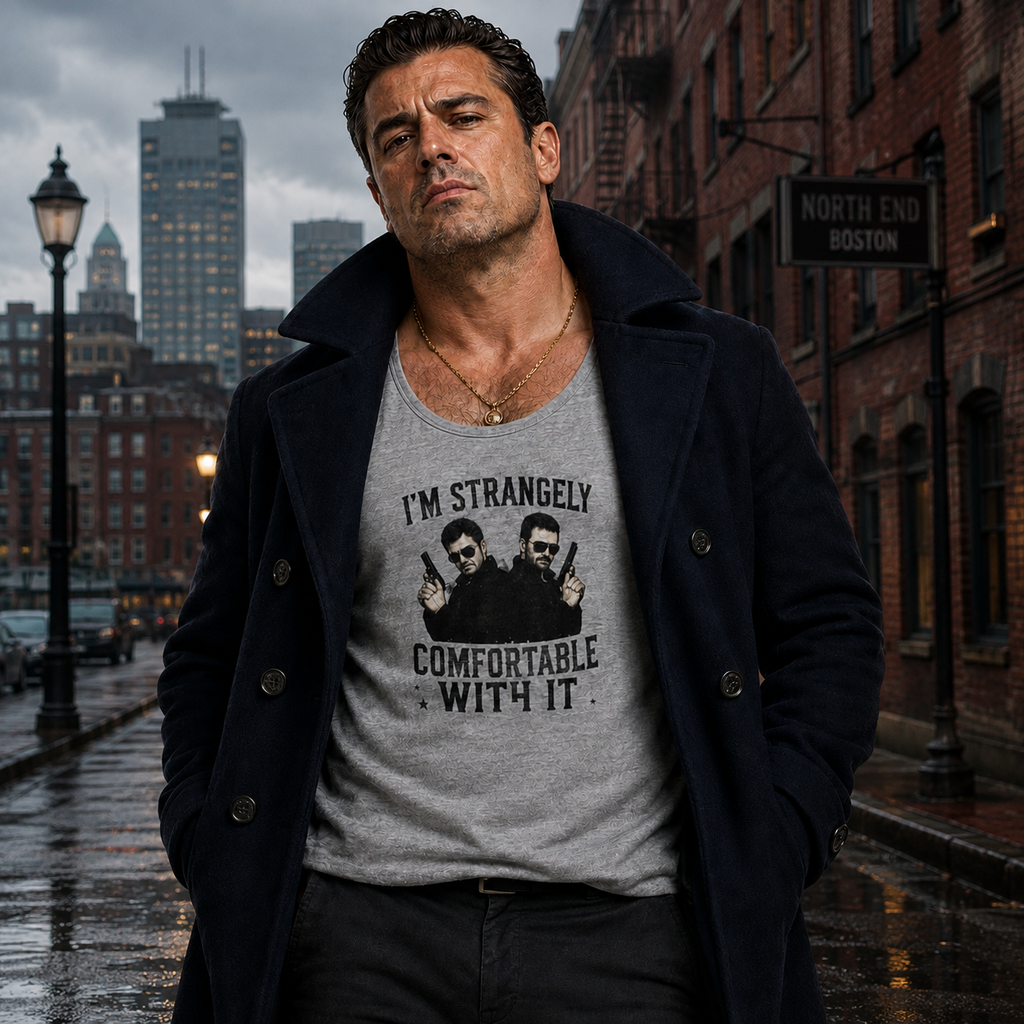 I’m Strangely Comfortable With It tank top | Funny Quote Graphic Tank