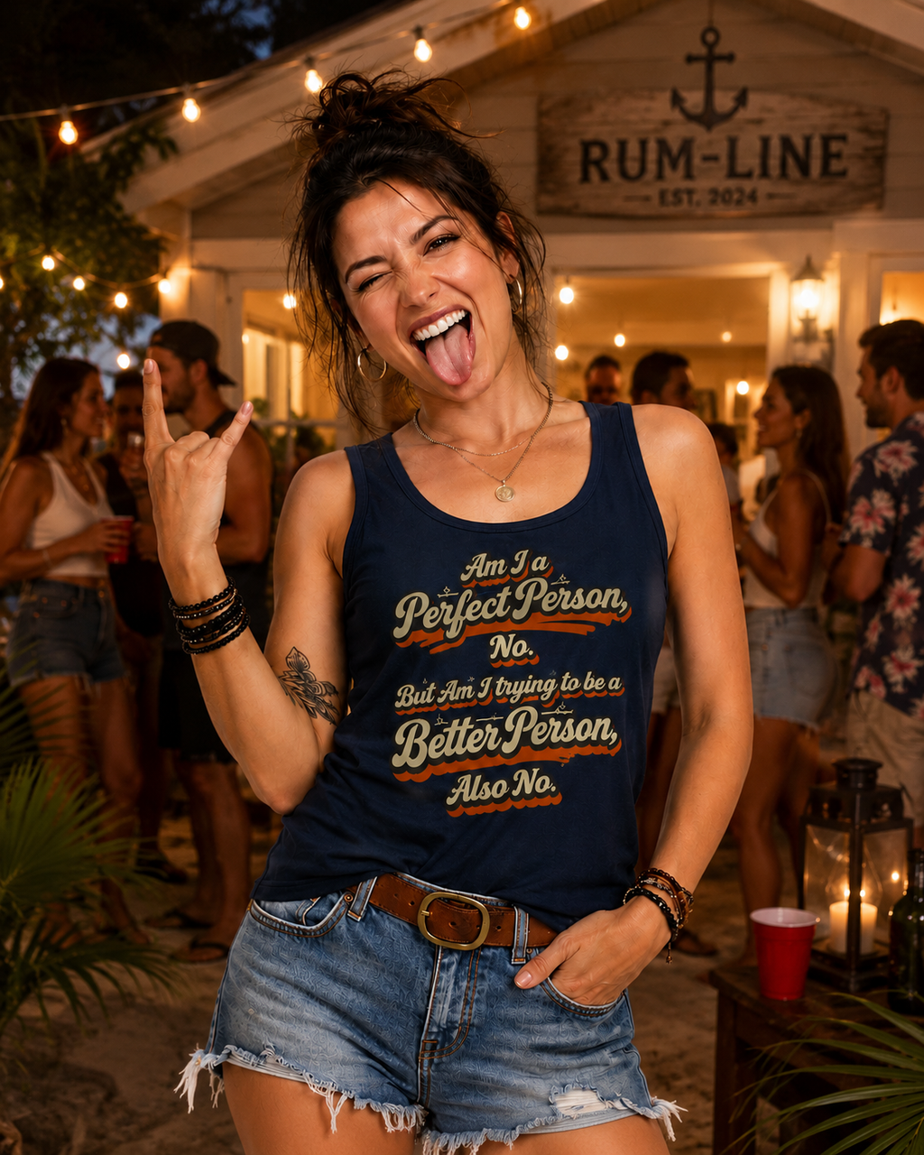 "Am I a Perfect Person? No. But Am I Trying to be a Better Person? Also No" Tank Top | Retro Tank Top