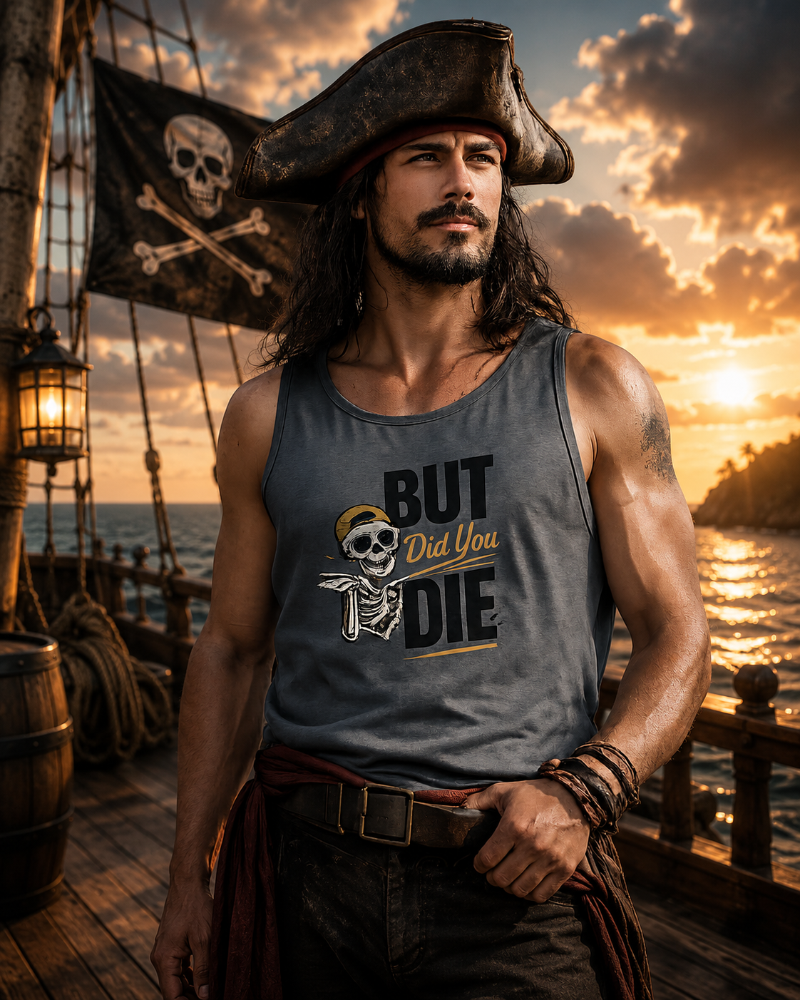 BUT Did You Die Funny Tank Top | Sarcastic graphic shirt for those that have been there done that and are tired of hearing about other people’s not-as-great adventures. Men's Humor Tank | Casual Gym...
