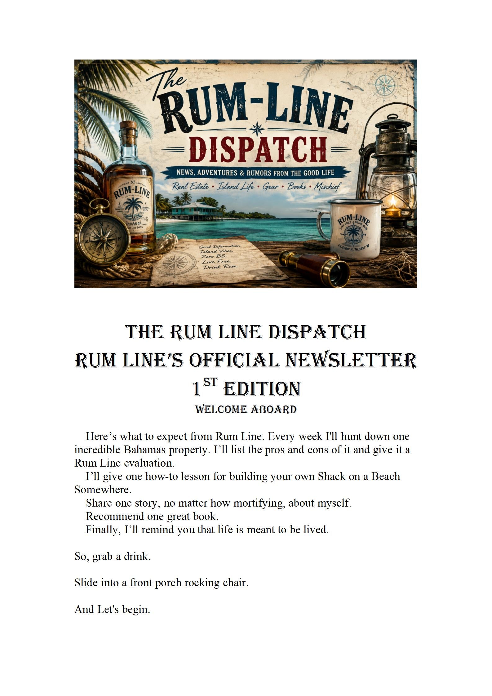 Rum-Line Dispatch 1st Edition