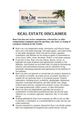 Real Estate Disclaimer